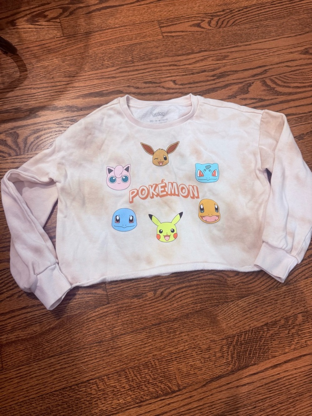 Pokemon Light Pink Kids Sweatshirt with Character Faces